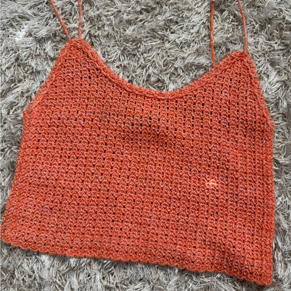 Zara Vibrant Orange Knit Camisole